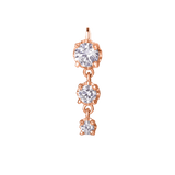 3 Prong – 14K & 18K Gold Gemstone Charm - piercing - zone.com