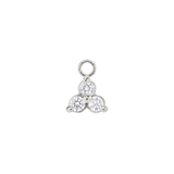 3 Prong Cluster – 14K & 18K Gold Gemstone Charm