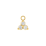 3 Prong Cluster – 14K & 18K Gold Gemstone Charm