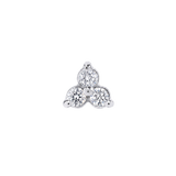3 Prong Cluster – 14K Gold Threadless/Threaded End