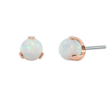 3-Prong Faux-pal - 18K Gold Opal Threadless/Threaded End - piercing-zone.com