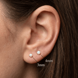 3-Prong Faux-pal - 18K Gold Opal Threadless/Threaded End - piercing-zone.com