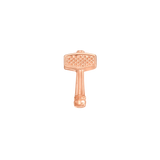 Hammer – 14K/18K Gold Textured Bar Threadless End