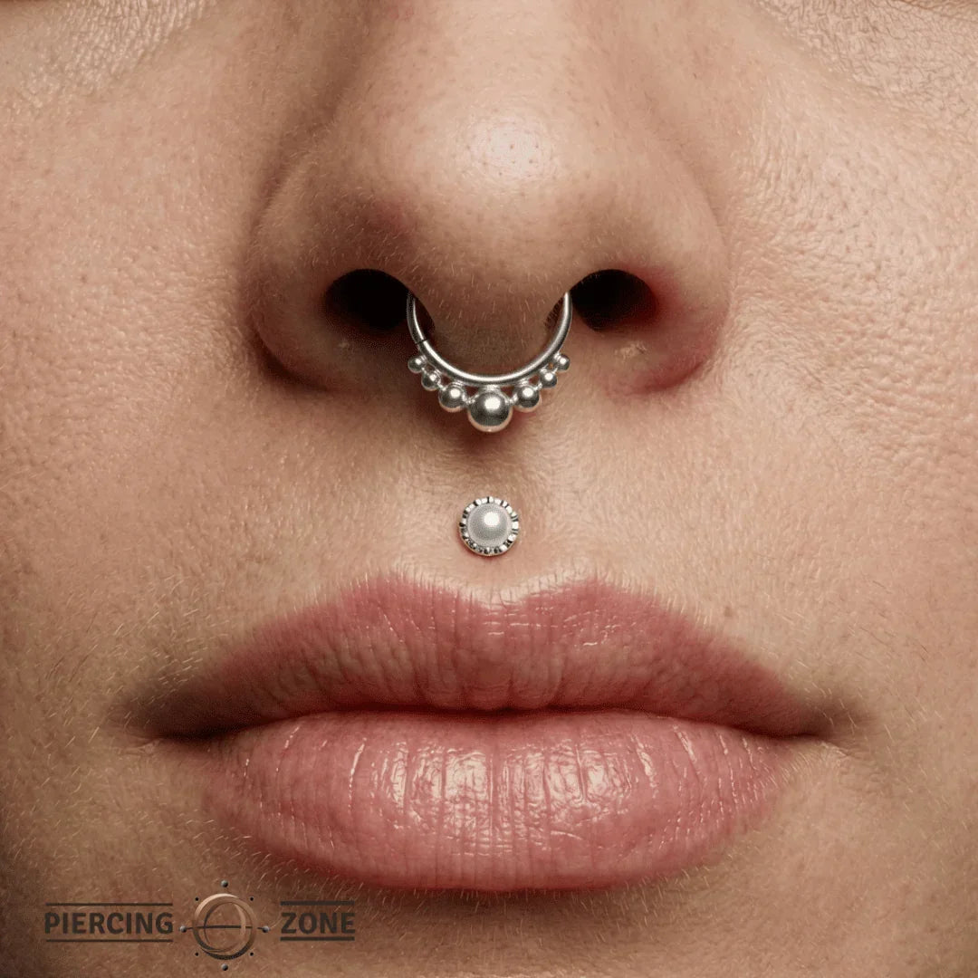 3211 Seamless Ring – 14K Gold Cup & Divot Design - piercing - zone.com