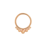 3211 Seamless Ring – 14K Gold Cup & Divot Design - piercing - zone.com
