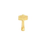Hammer – 14K/18K Gold Textured Bar Threadless End