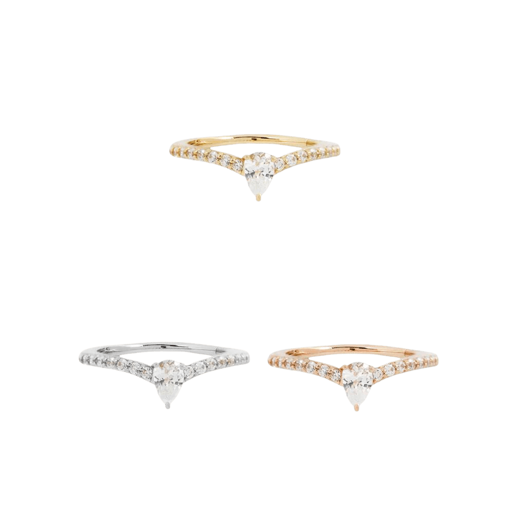 NYX - CZ - SOLID 14KT GOLD CLICKER piercing-zone.com