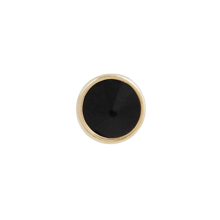 ROUND BEZEL REVERSE SET - AGATE - THREADLESS END piercing-zone.com