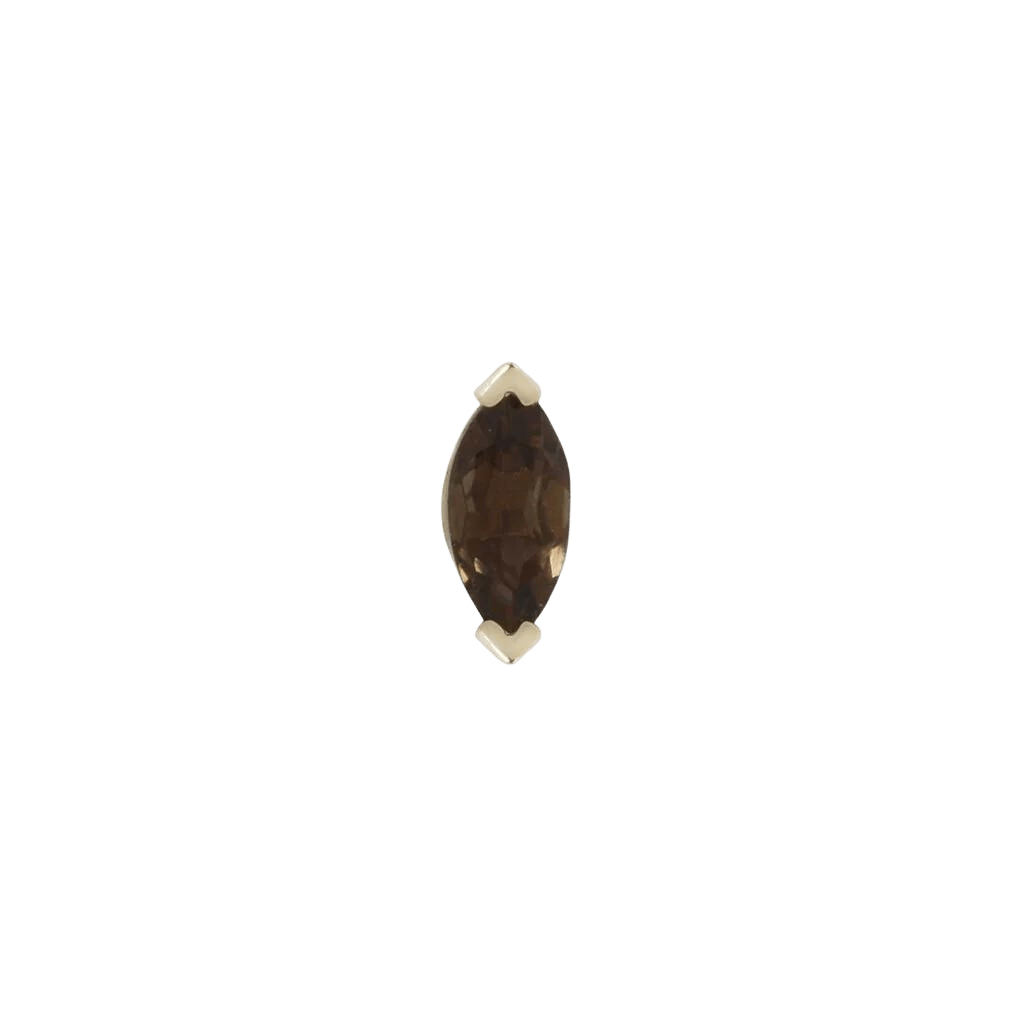 ZURI SMOKEY QUARTZ - THREADLESS END piercing-zone.com