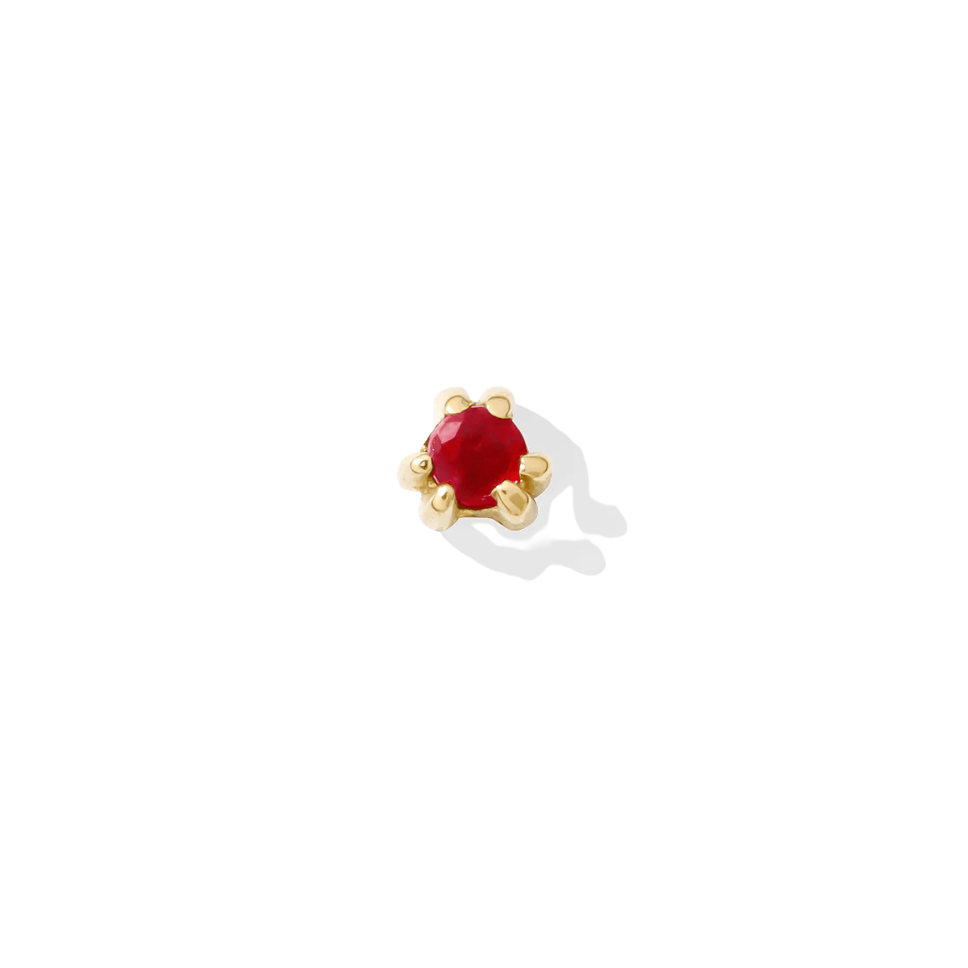 Iris – 14K Gold Birthstone Triangle Threadless End
