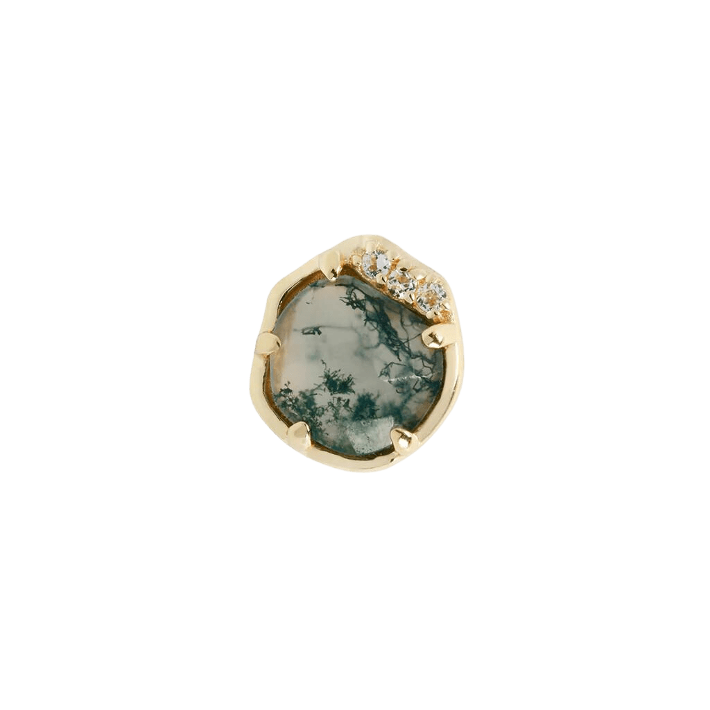 VISION - MOSS AGATE - THREADLESS END piercing-zone.com