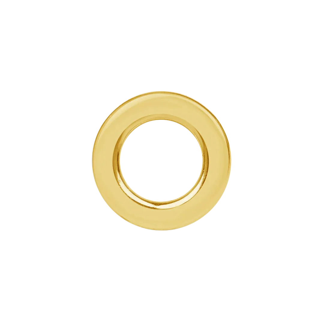 Sun Symbol – 14K/18K Gold Flat Threadless End