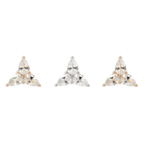 3 LITTLE PEARS - CZ - THREADLESS END piercing-zone.com