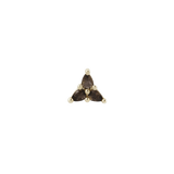3 LITTLE PEARS - SMOKEY QUARTZ - THREADLESS END piercing-zone.com