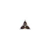 3 LITTLE PEARS - SMOKEY QUARTZ - THREADLESS END piercing-zone.com