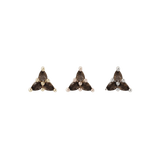 3 LITTLE PEARS - SMOKEY QUARTZ - THREADLESS END piercing-zone.com