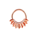 Apollo Seamless Ring – 14K Gold Ten-Gem Micro Pavé Design