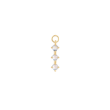 XOXO Charm – 14K Gold Rainbow Moonstone