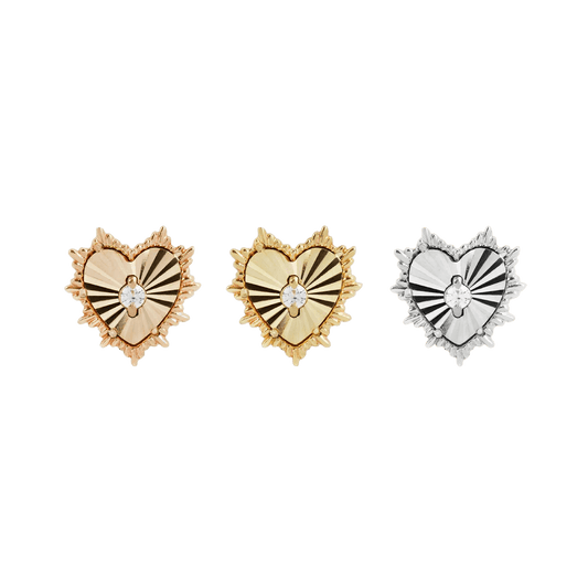 BAD ROMANCE - SWAROVSKI CZ - GOLD THREADLESS END piercing-zone.com