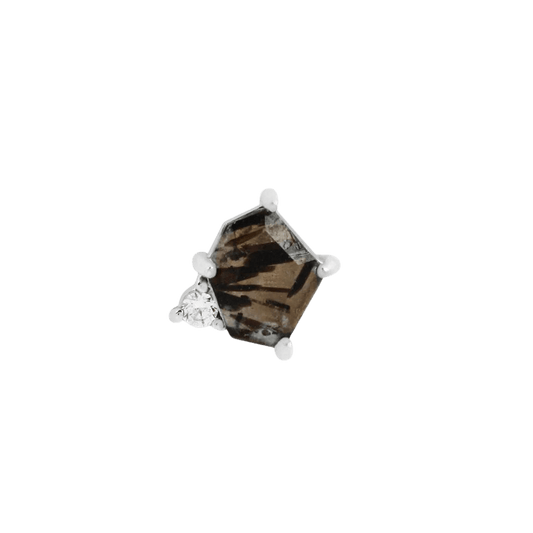 ELICIT - TOURMALATED QUARTZ + CZ - THREADLESS END piercing-zone.com