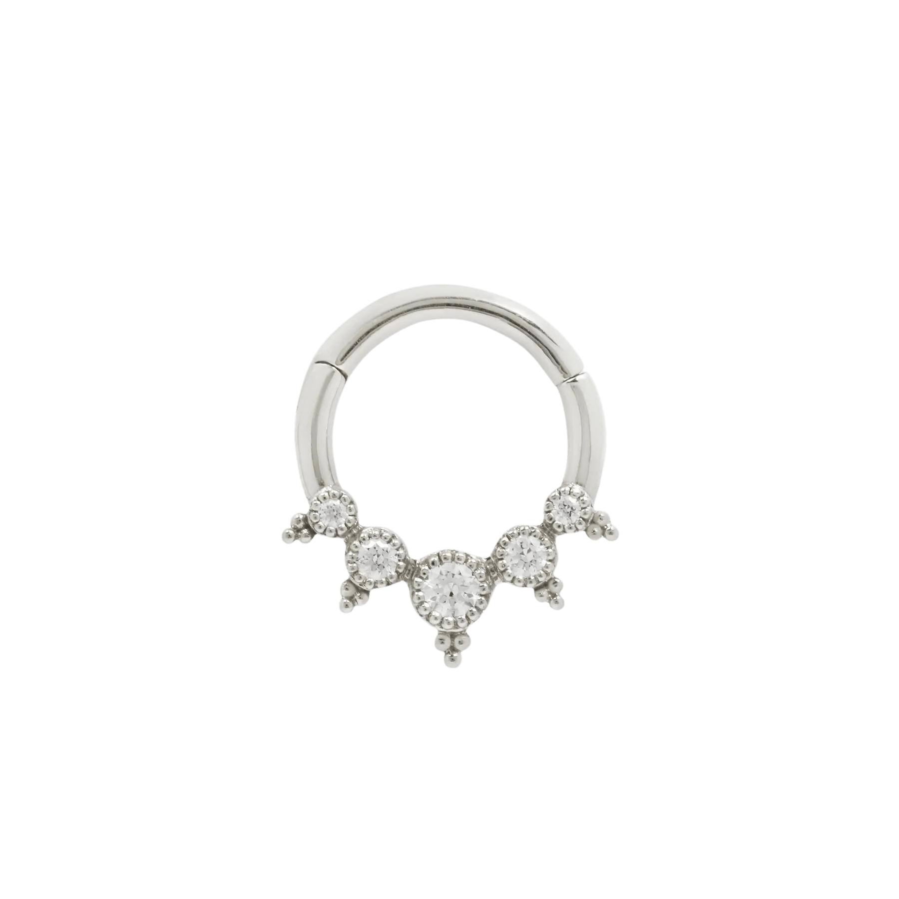 SIMONE - CZ - SOLID 14KT GOLD CLICKER piercing-zone.com