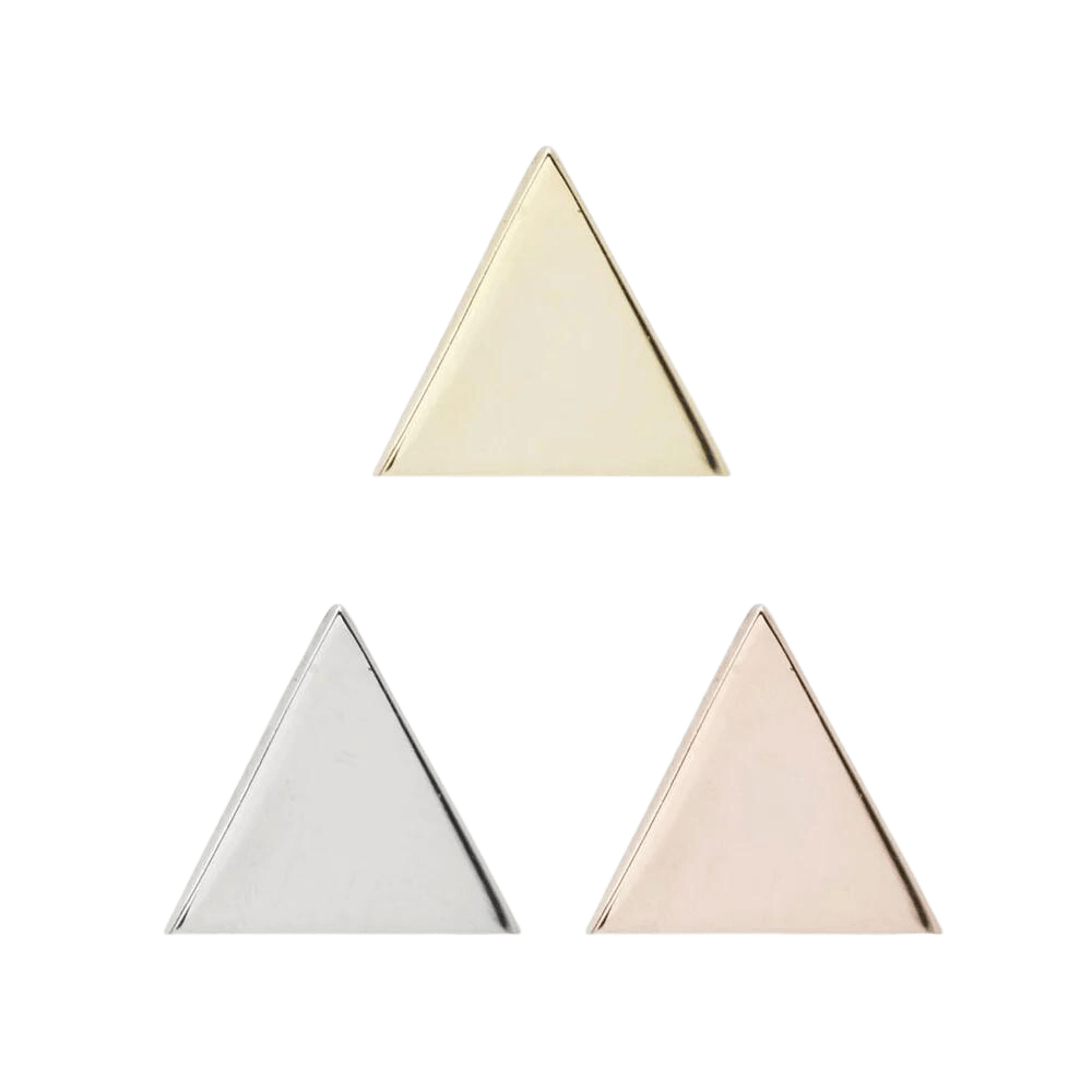 TRIANGLE - SOLID GOLD THREADLESS END piercing-zone.com