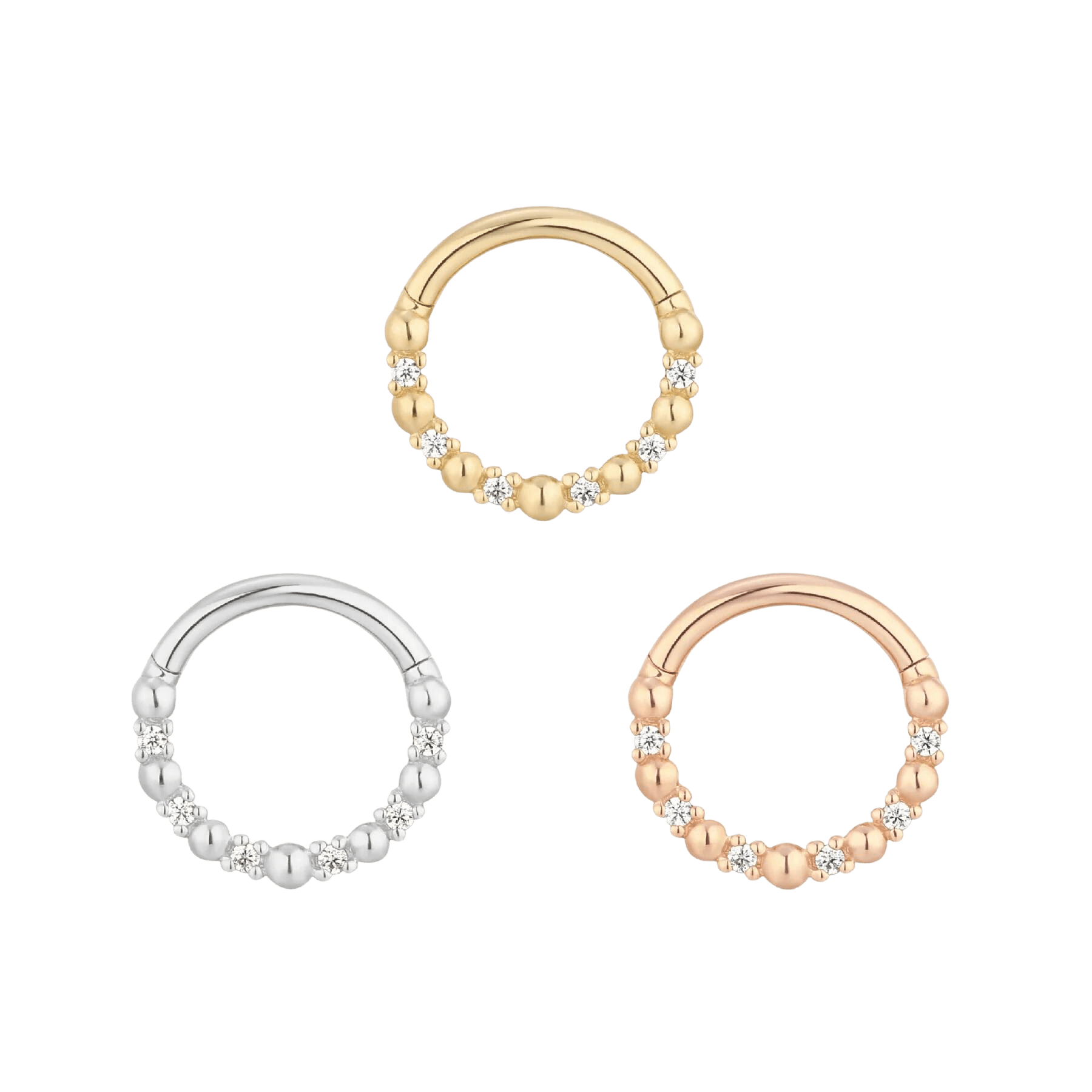 LOVE IS LOVE - CZ - GOLD CLICKER piercing-zone.com
