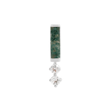 CRAVE - MOSS AGATE + CZ - THREADLESS END piercing-zone.com