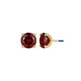 4-Prong Gem - 18K Gold Genuine Gem Threadless/Threaded End - piercing - zone.com