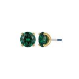 4-Prong Gem - 18K Gold Genuine Gem Threadless/Threaded End - piercing - zone.com
