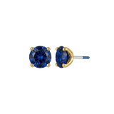 4-Prong Gem - 18K Gold Genuine Gem Threadless/Threaded End - piercing - zone.com