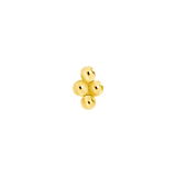 4 Bead Stud – 14K Gold Threadless & Threaded End - piercing - zone.com