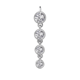 4 Bezel – 14K & 18K Gold Gemstone Charm - piercing - zone.com