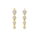 4 Bezel – 14K & 18K Gold Gemstone Charm - piercing - zone.com
