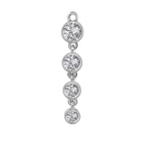 4 Bezel – 14K & 18K Gold Gemstone Charm - piercing - zone.com