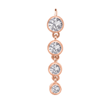 4 Bezel – 14K & 18K Gold Gemstone Charm - piercing - zone.com