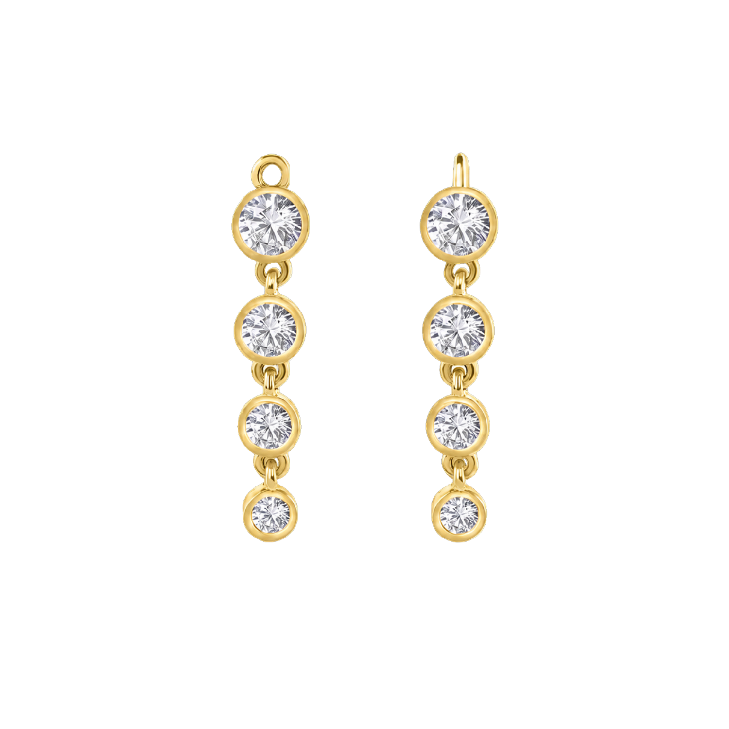 4 Bezel – 14K & 18K Gold Gemstone Charm