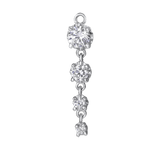 4 Prong – 14K & 18K Gold Gemstone Charm - piercing - zone.com