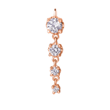 4 Prong – 14K & 18K Gold Gemstone Charm - piercing - zone.com