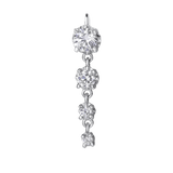 4 Prong – 14K & 18K Gold Gemstone Charm - piercing - zone.com