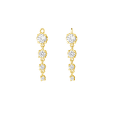 4 Prong – 14K & 18K Gold Gemstone Charm - piercing - zone.com
