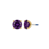 4-Prong - 18K Gold Genuine Gem Threadless/Threaded End - piercing-zone.com