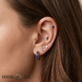 4-Prong - 18K Gold Genuine Gem Threadless/Threaded End - piercing-zone.com
