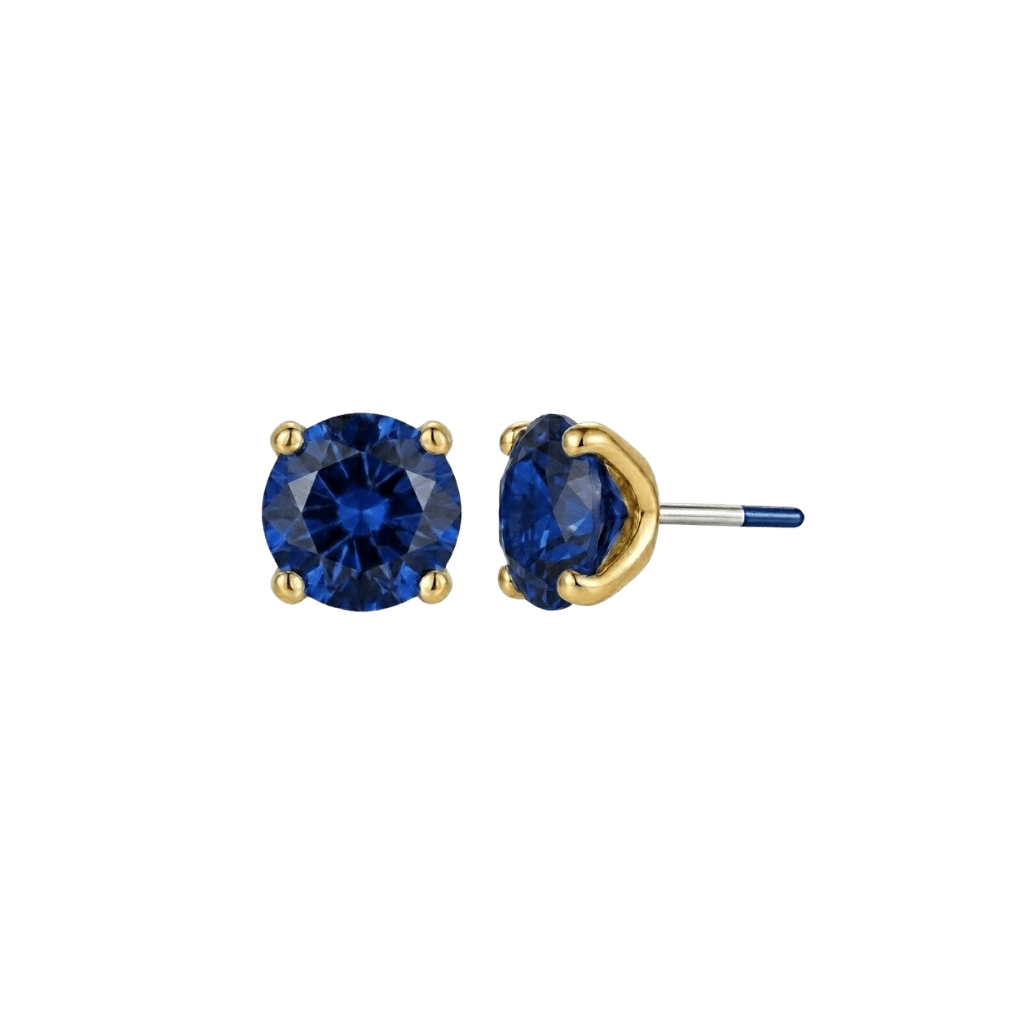 4-Prong - 18K Gold Genuine Gem Threadless/Threaded End - piercing-zone.com