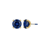 4-Prong - 18K Gold Genuine Gem Threadless/Threaded End - piercing-zone.com