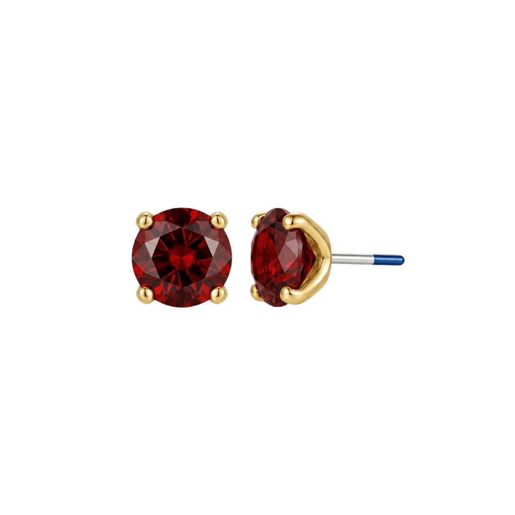 4-Prong - 18K Gold Genuine Gem Threadless/Threaded End - piercing-zone.com