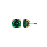 4-Prong - 18K Gold Genuine Gem Threadless/Threaded End - piercing-zone.com