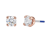 4 Prong Gem - 18K Lab Diamond Threadless/Threaded End - piercing - zone.com
