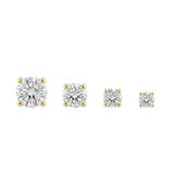 4 Prong Gem - 18K Yellow Gold Threadless/Threaded End - piercing - zone.com