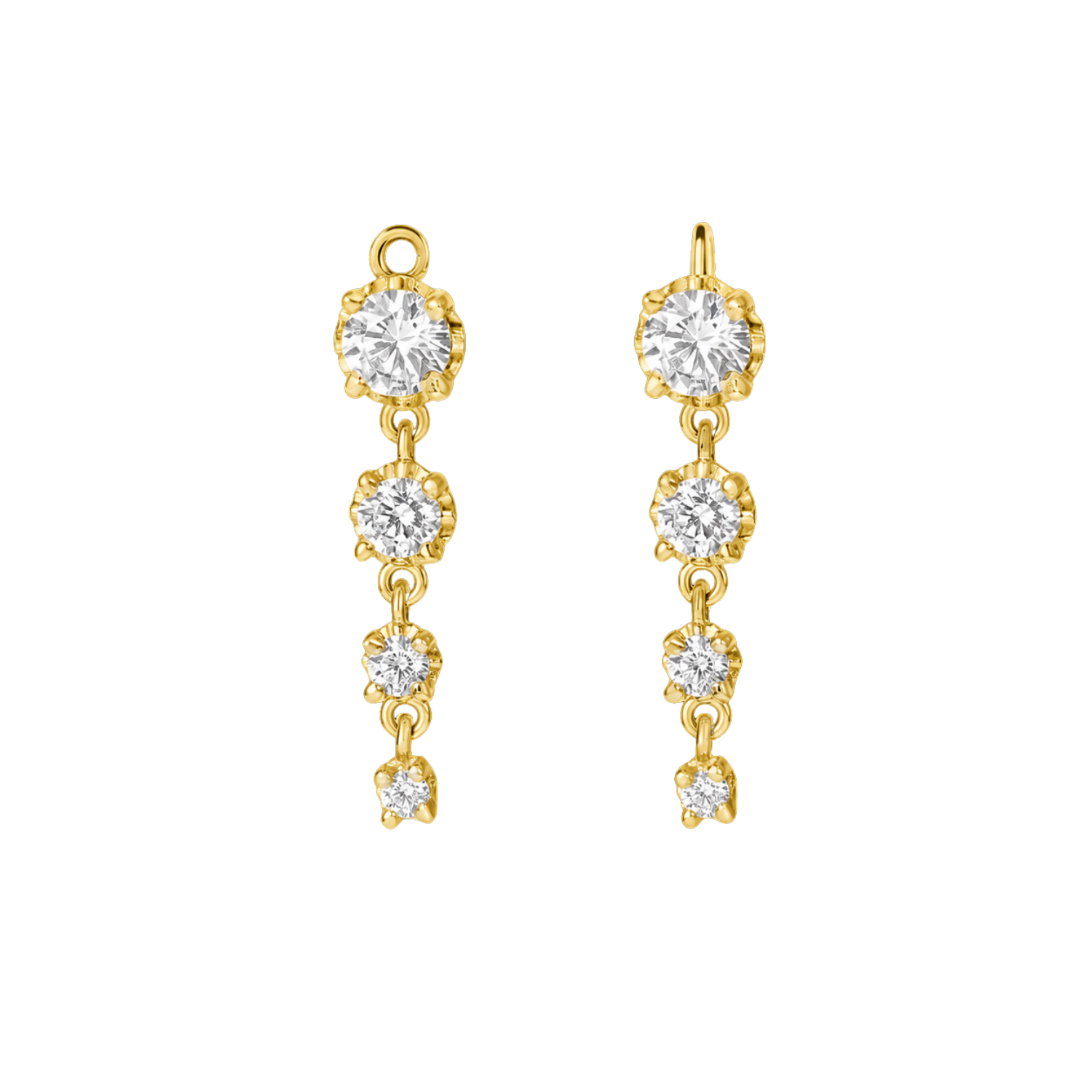 4 Prong – 14K & 18K Gold Gemstone Charm